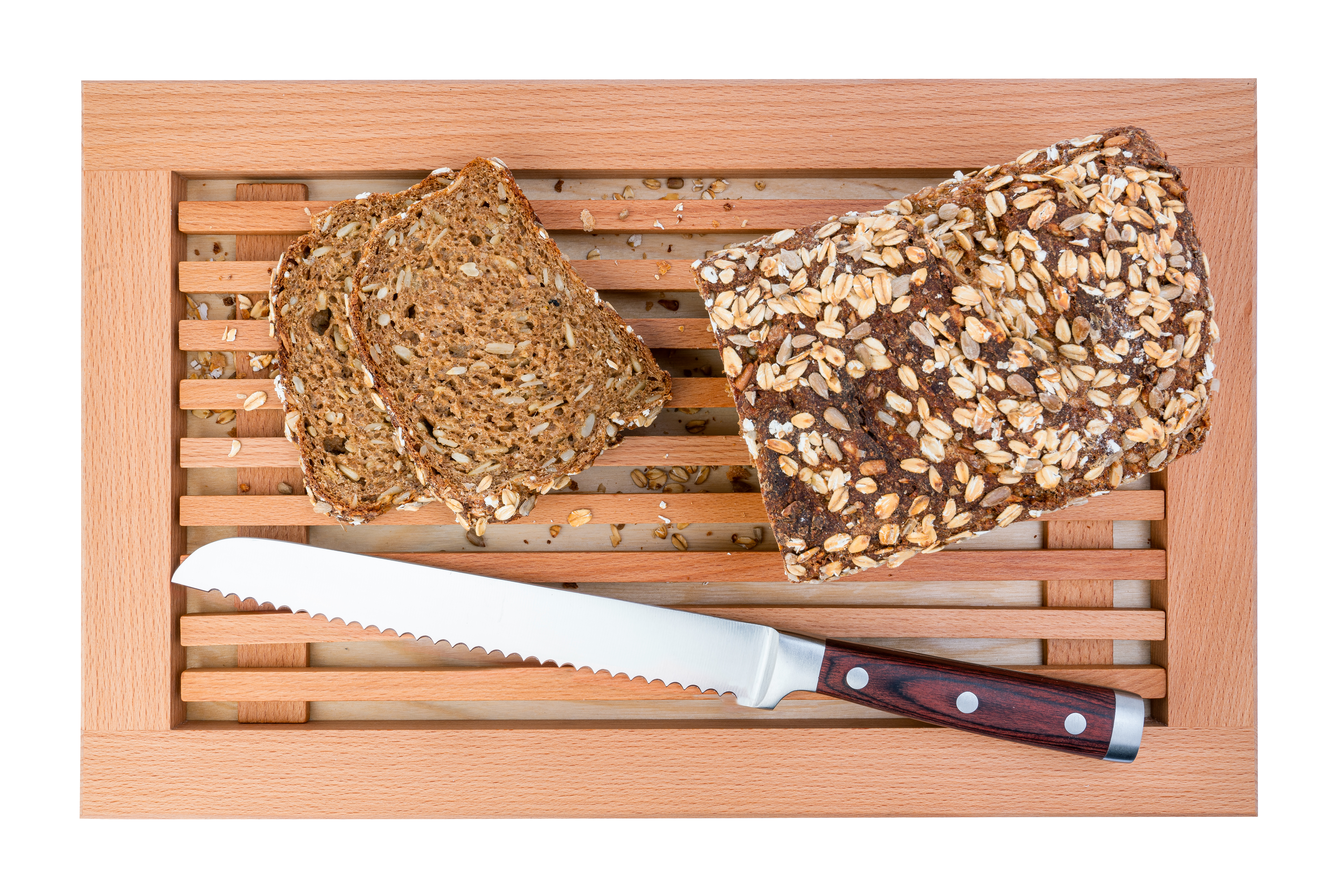 GRID bread cutting board with crumb grid