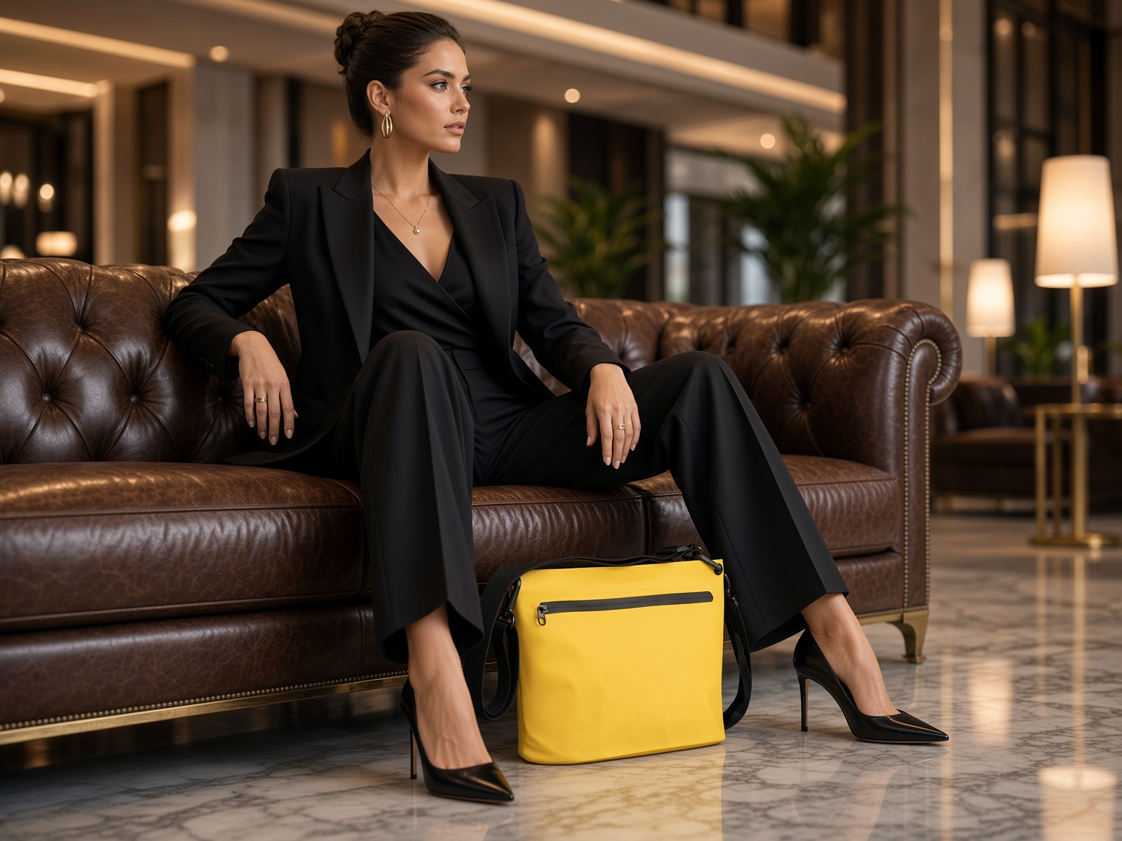 COURIER shoulder bag yellow