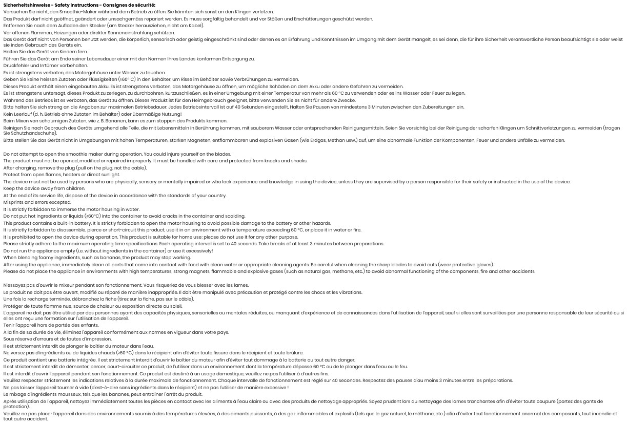 SMOOTHIE Mobile Blender