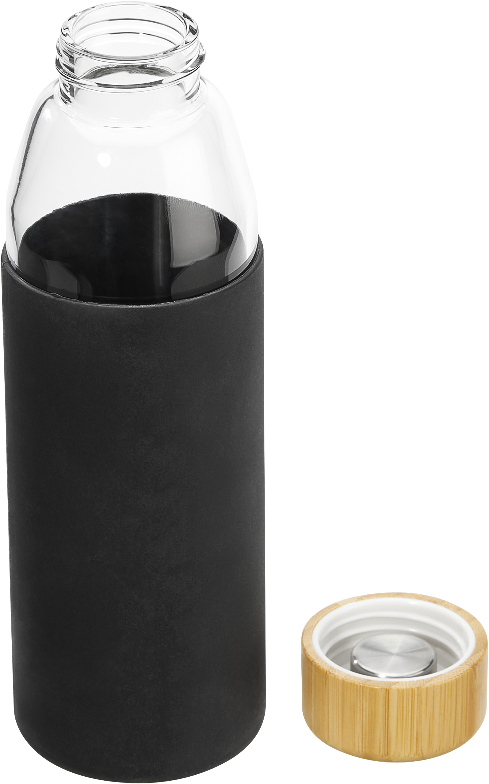 Eco-Friendly Bottle ECO B1 with silicone sleeve and Bamboo cover