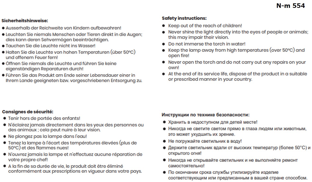 Lichtstarke Taschenlampe mit wiederaufladbarem Akku