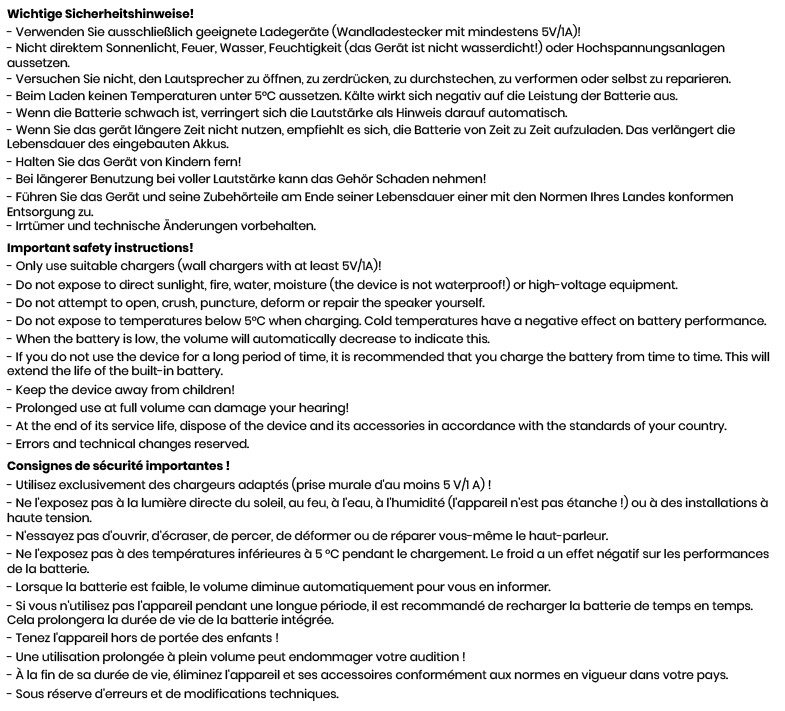 SQUARE wireless speaker 8W