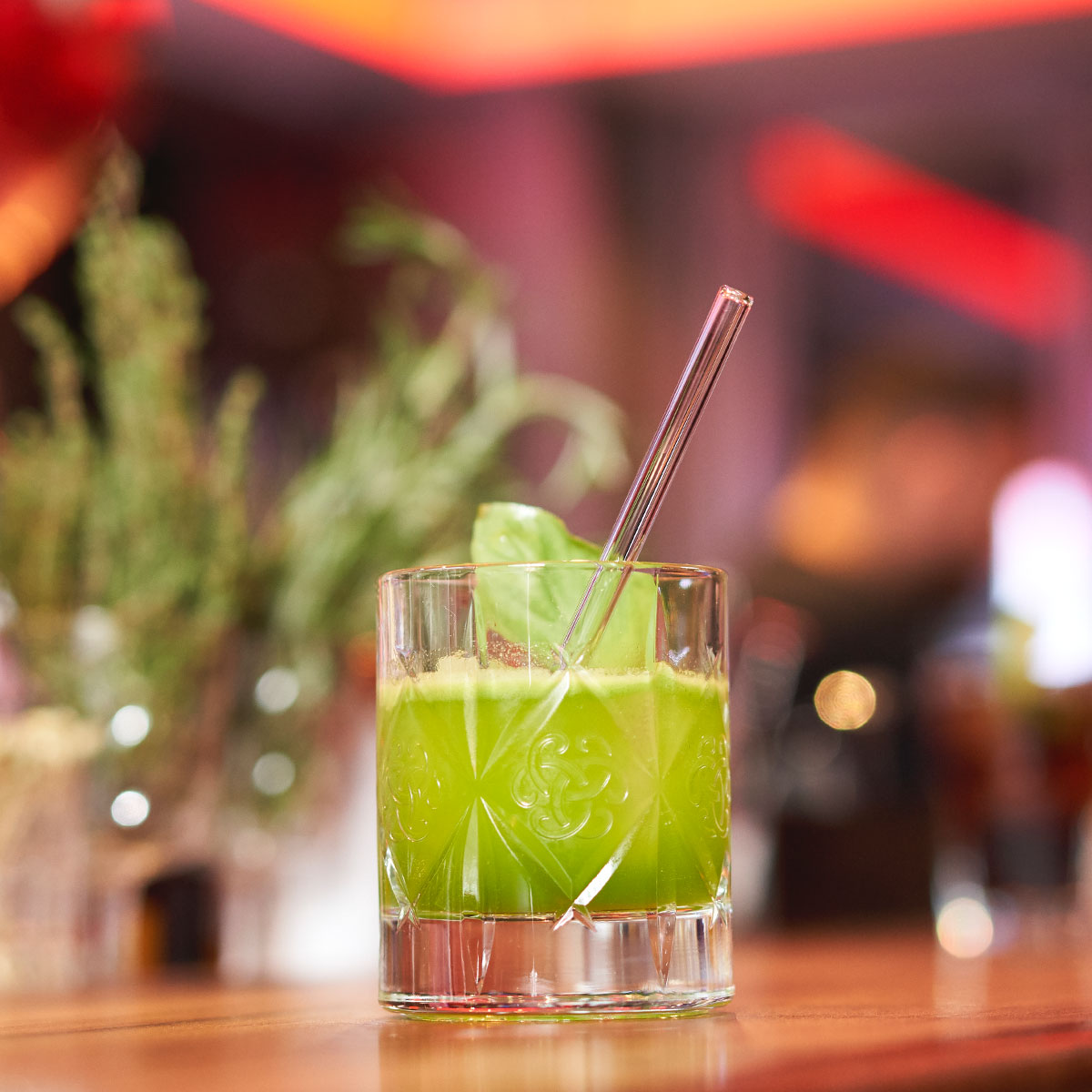 Set of 4 glass straws + brush